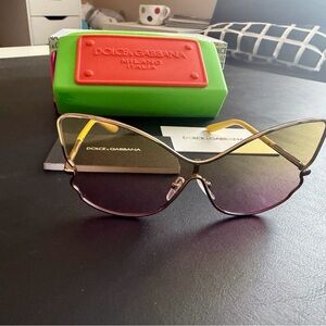 Dolce & Gabbana Butterfly Gold Sunglasses